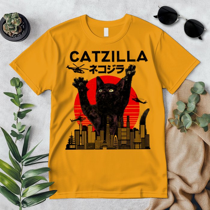 Retro Catzilla Attack Premium T-Shirt