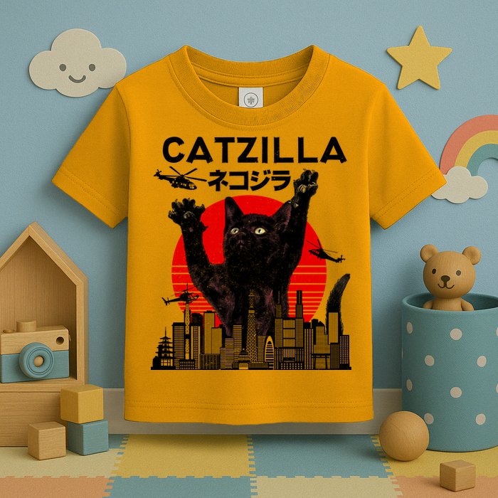Retro Catzilla Attack Toddler T-Shirt