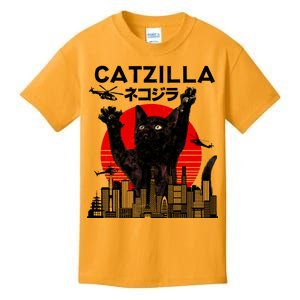 Retro Catzilla Attack Kids T-Shirt