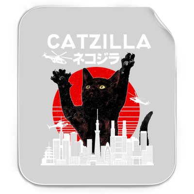 Retro Catzilla Attack Permanent Decal Sticker