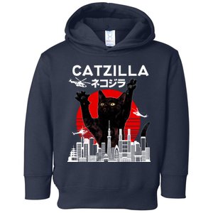 Retro Catzilla Attack Toddler Hoodie