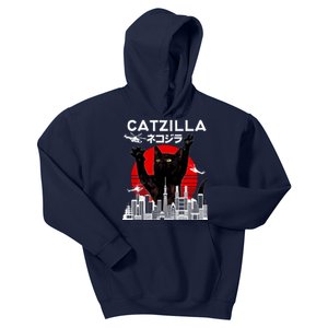 Retro Catzilla Attack Kids Hoodie