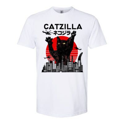 Retro Catzilla Attack Softstyle® CVC T-Shirt