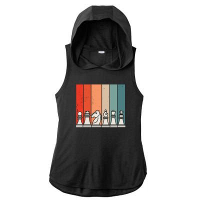 Retro Chess Ladies PosiCharge Tri-Blend Wicking Draft Hoodie Tank