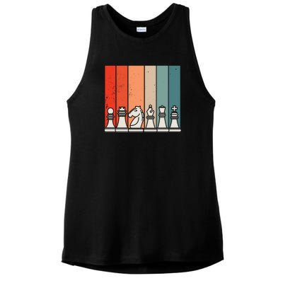 Retro Chess Ladies PosiCharge Tri-Blend Wicking Tank