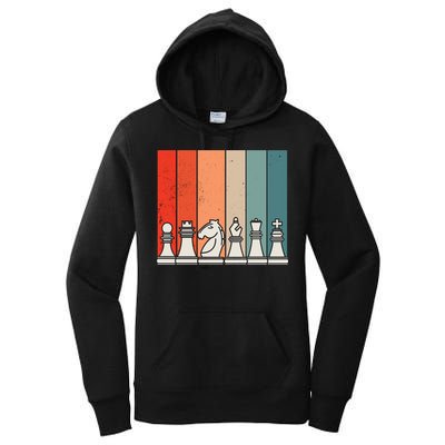 Retro Chess Women's Pullover Hoodie