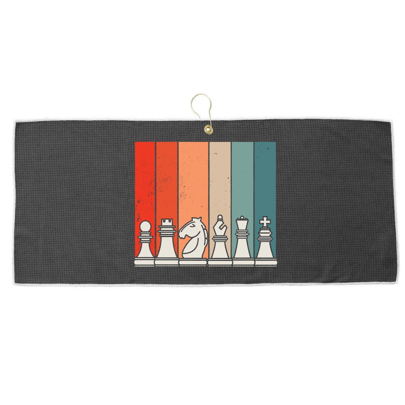 Retro Chess Large Microfiber Waffle Golf Towel