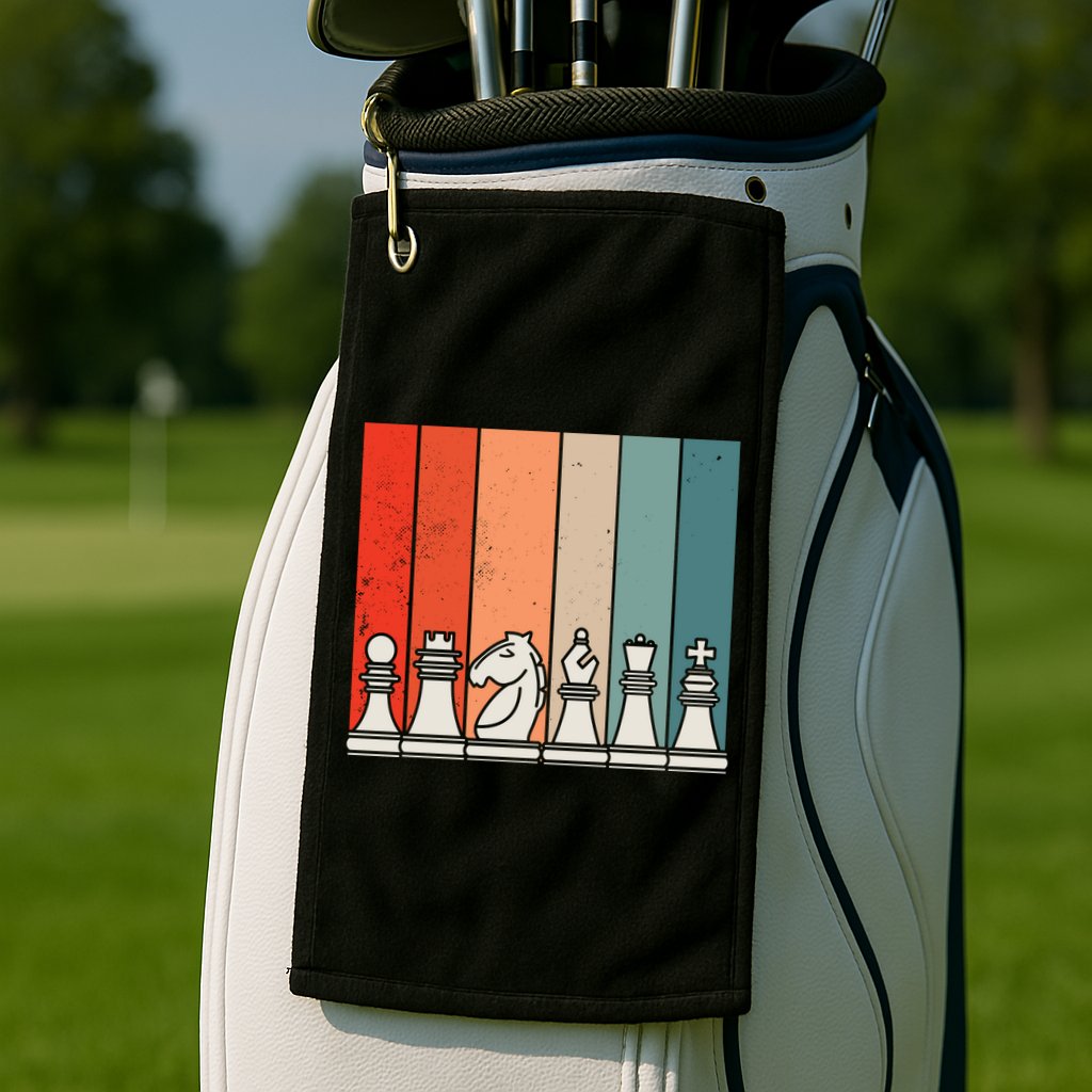 Retro Chess Golf Towel