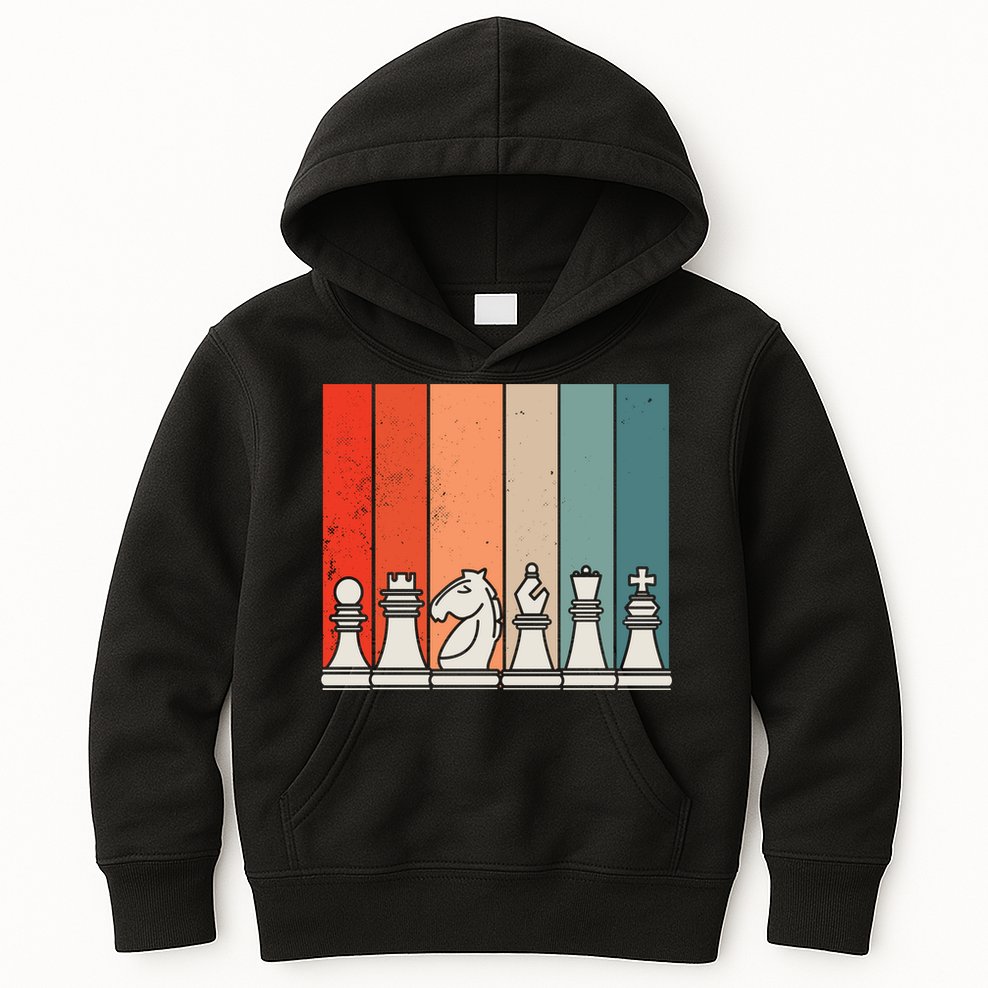 Retro Chess Kids Hoodie