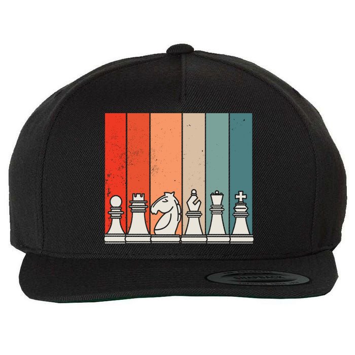 Retro Chess Wool Snapback Cap