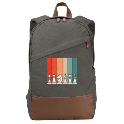 Retro Chess Cotton Canvas Backpack