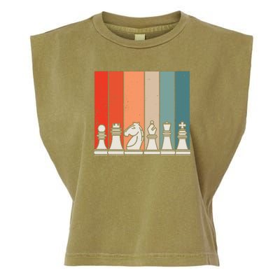 Retro Chess Garment-Dyed Women's Muscle Tee