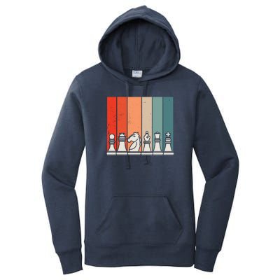 Retro Chess Women's Pullover Hoodie