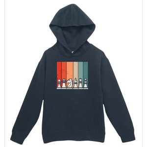 Retro Chess Urban Pullover Hoodie