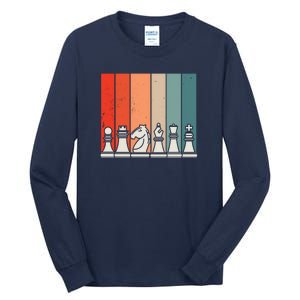 Retro Chess Tall Long Sleeve T-Shirt