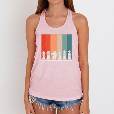 Retro Chess Women's Knotted Racerback Tank