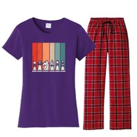 Retro Chess Women's Flannel Pajama Set