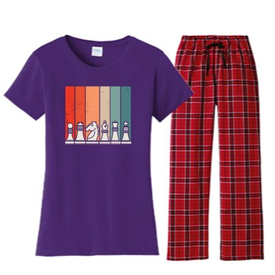 Retro Chess Women's Flannel Pajama Set