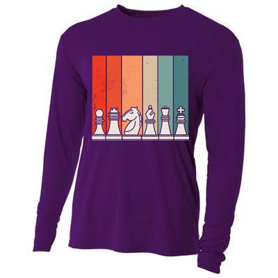 Retro Chess Cooling Performance Long Sleeve Crew