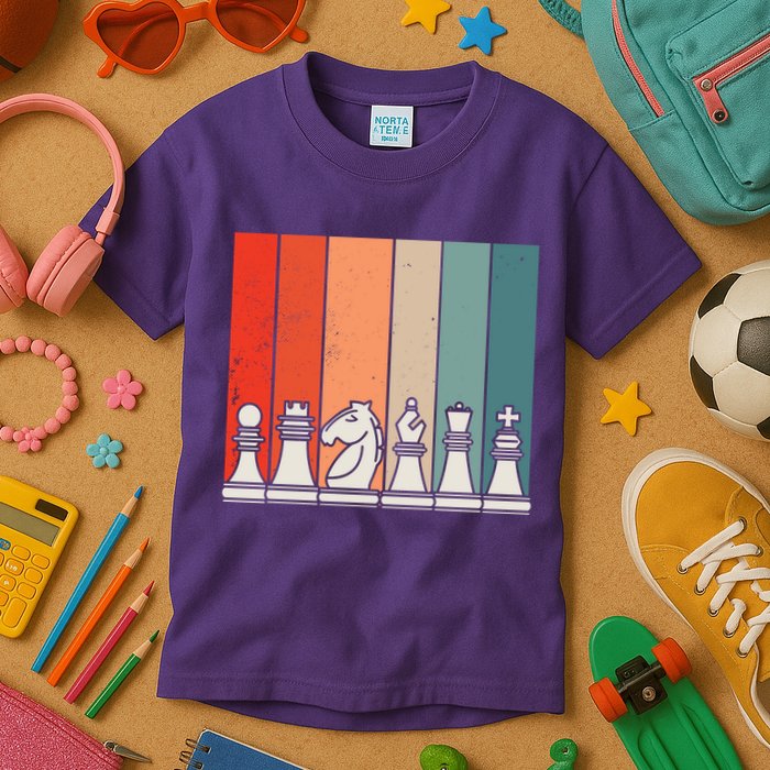 Retro Chess Kids T-Shirt