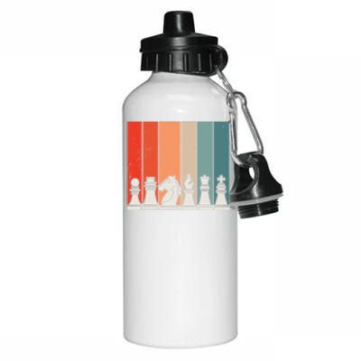 Retro Chess Aluminum Water Bottle 