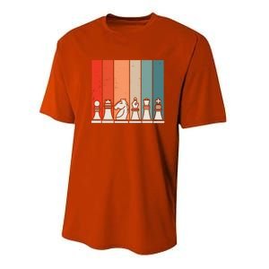 Retro Chess Pieces Performance Sprint T-Shirt