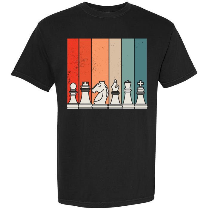 Retro Chess Pieces Garment-Dyed Heavyweight T-Shirt