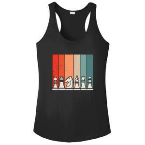 Retro Chess Pieces Ladies PosiCharge Competitor Racerback Tank