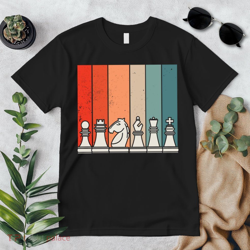Retro Chess Pieces Premium T-Shirt