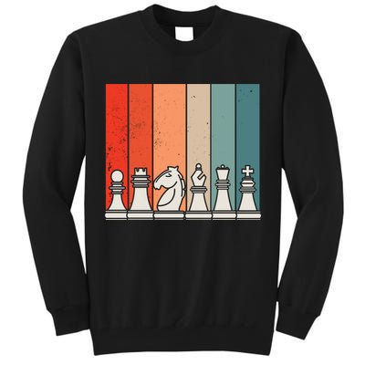 Retro Chess Pieces Tall Sweatshirt