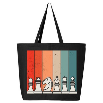 Retro Chess Pieces 25L Jumbo Tote