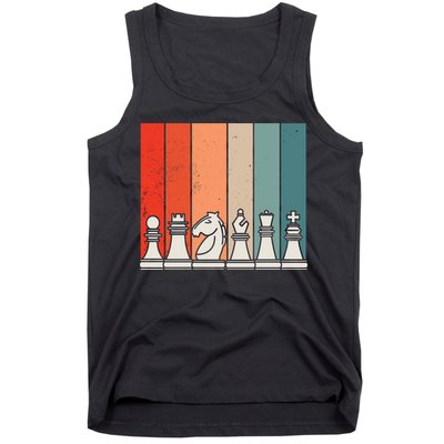 Retro Chess Pieces Tank Top