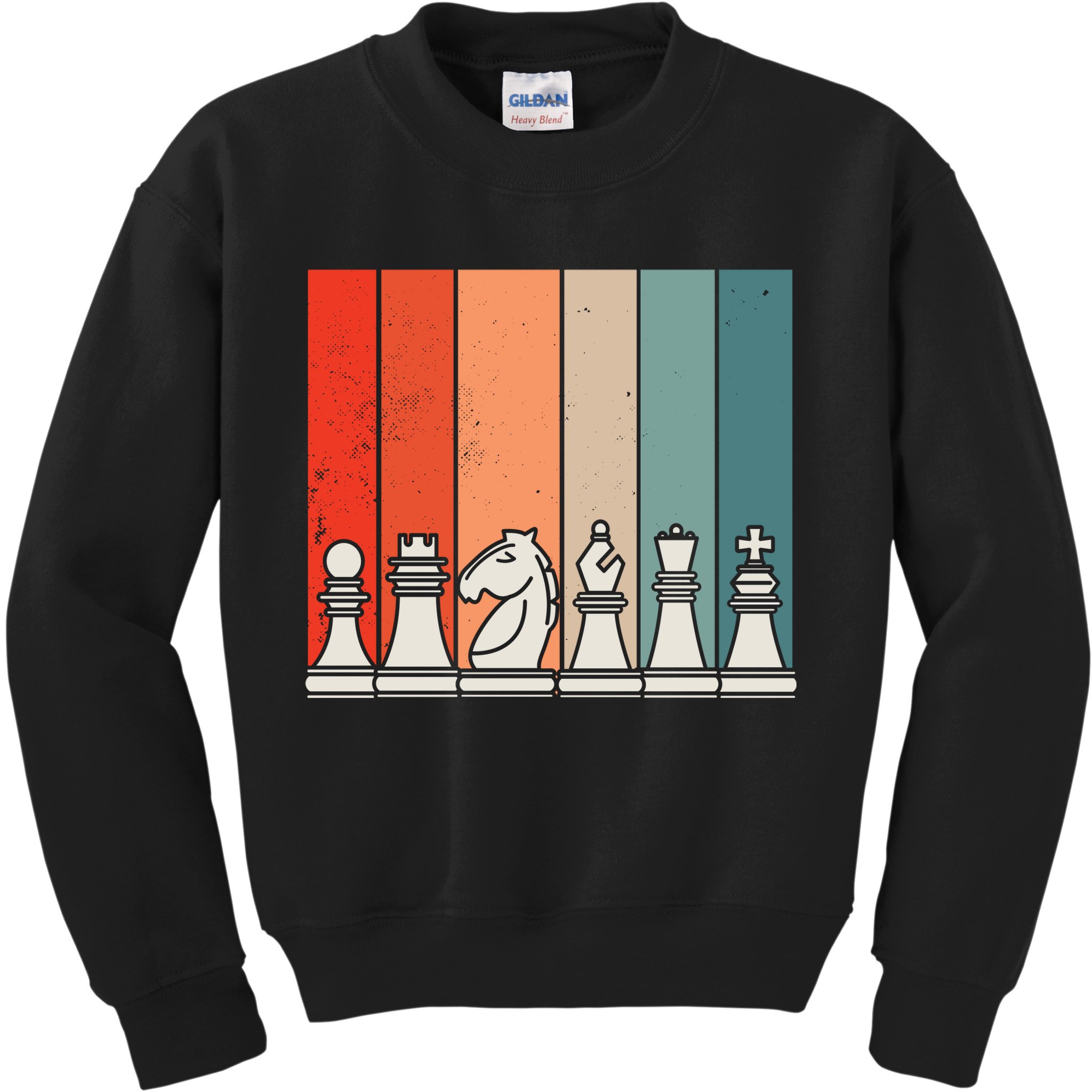 Retro Chess Pieces Kids Sweatshirt