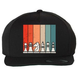 Retro Chess Pieces Wool Snapback Cap