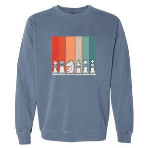 Retro Chess Pieces Garment-Dyed Sweatshirt