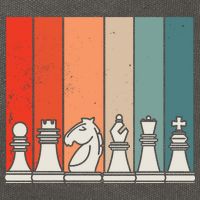 Retro Chess Pieces Cotton Canvas Backpack