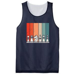 Retro Chess Pieces Mesh Reversible Basketball Jersey Tank