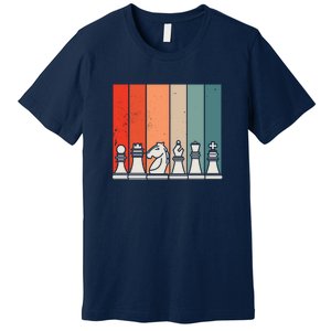 Retro Chess Pieces Premium T-Shirt