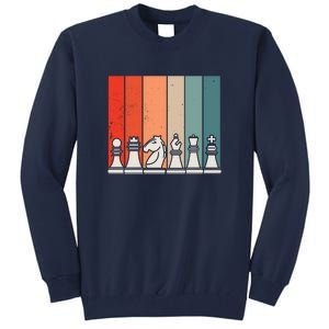 Retro Chess Pieces Tall Sweatshirt