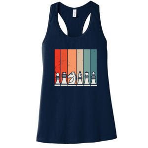 Retro Chess Pieces Women's Racerback Tank