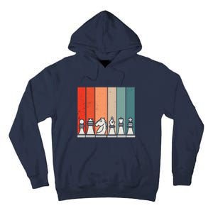 Retro Chess Pieces Tall Hoodie