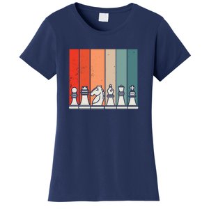 Retro Chess Pieces Women's T-Shirt