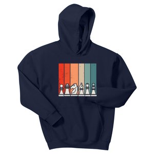 Retro Chess Pieces Kids Hoodie