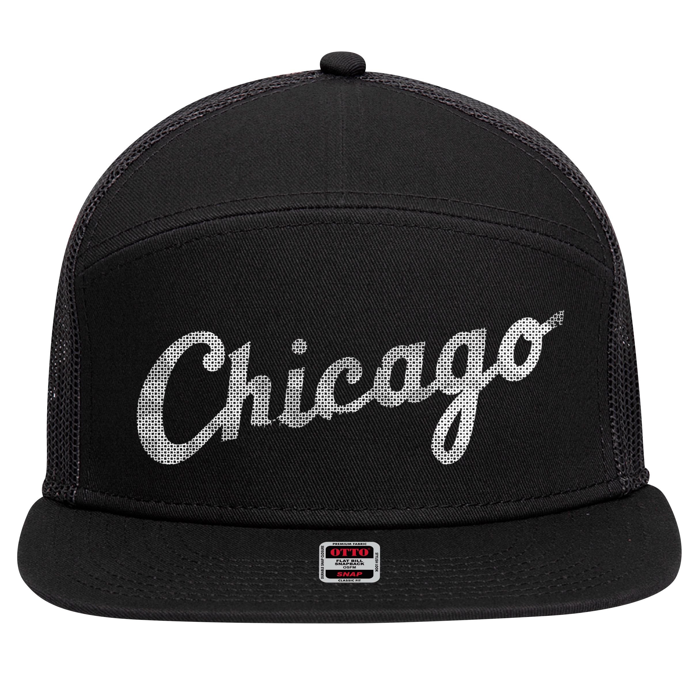 Retro Chicago Team Sports Logo 7 Panel Mesh Trucker Snapback Hat