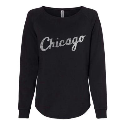 Retro Chicago Team Sports Logo Womens California Wash Sweatshirt