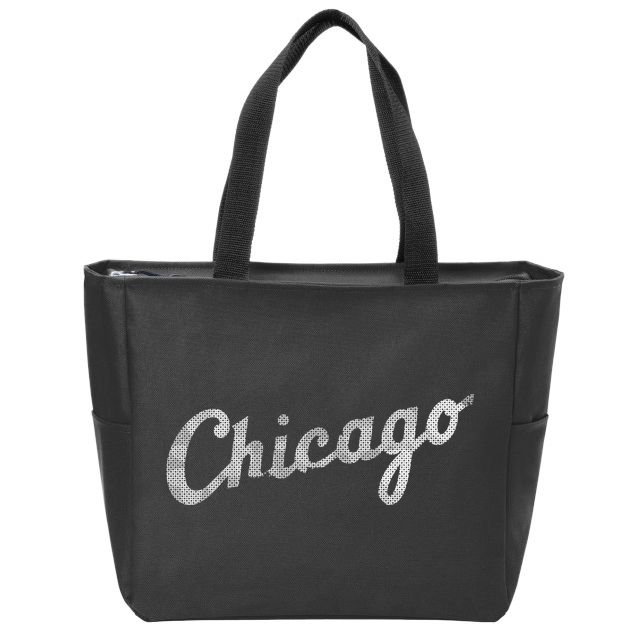 Retro Chicago Team Sports Logo Zip Tote Bag