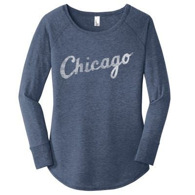 Retro Chicago Team Sports Logo Women's Perfect Tri Tunic Long Sleeve Shirt