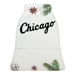 Retro Chicago Team Sports Logo Ceramic Bell Ornament