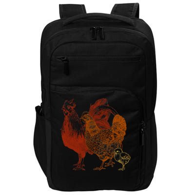 Retro Chickens Impact Tech Backpack