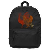 Retro Chickens 16 in Basic Backpack